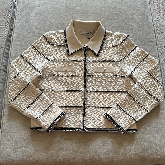 Sandro infinity cropped cardigan - Picture 1 of 8